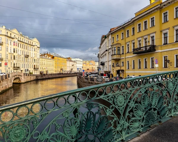 Sankt Petersburg Ryssland November 2021 Utsikt Över Moyka Floden Och — Stockfoto