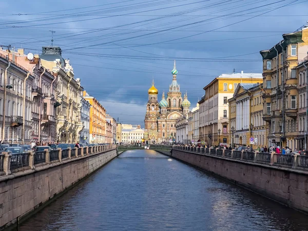 Petrohrad Rusko Listopadu2021 Pohled Griboyedovův Průplav Jeho Malebné Náspy Kostel — Stock fotografie