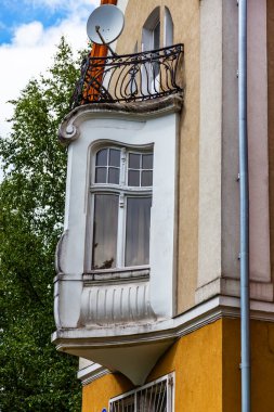 Kaliningrad, Rusya, 24 Haziran 2021. Şehrin tarihi bölgesinde tipik mimari