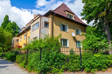 Kaliningrad, Rusya, 24 Haziran 2021. Şehrin tarihi bölgesinde tipik mimari