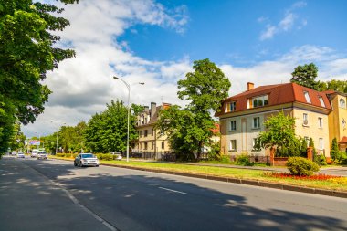 Kaliningrad, Rusya, 24 Haziran 2021. Şehrin tarihi bölgesinde tipik mimari