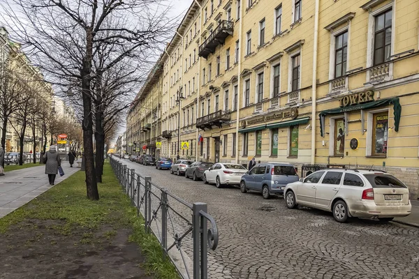 San Petersburgo Rusia Noviembre 2021 Vista Calle Bolshaya Konyushennaya — Foto de Stock