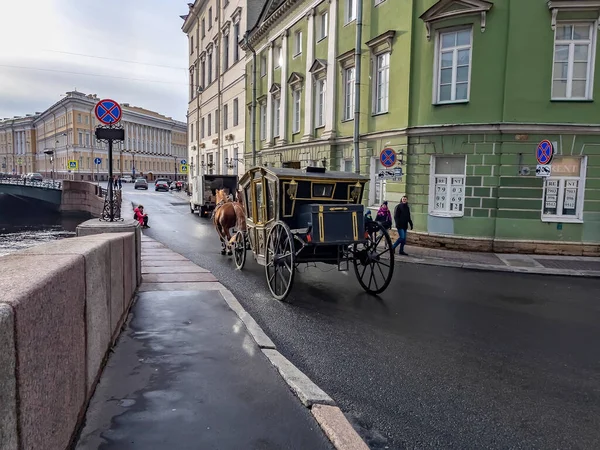 Saint Pétersbourg Russie Novembre 2021 Vue Sur Rue Dans Partie — Photo