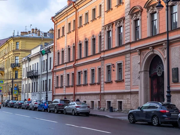 São Petersburgo Rússia Novembro 2021 Vista Rua Millionnaya Parte Histórica — Fotografia de Stock