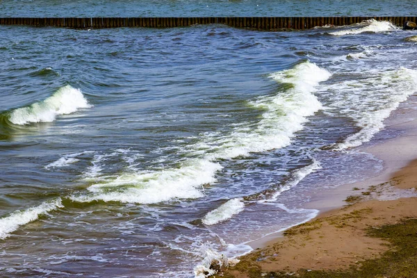 Sea Landscape Surfline Waves Foam Nature Background — Stock Photo, Image