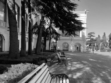 Sochi, Rusya, 18 Ekim 2021. Tipik şehir manzarası, 