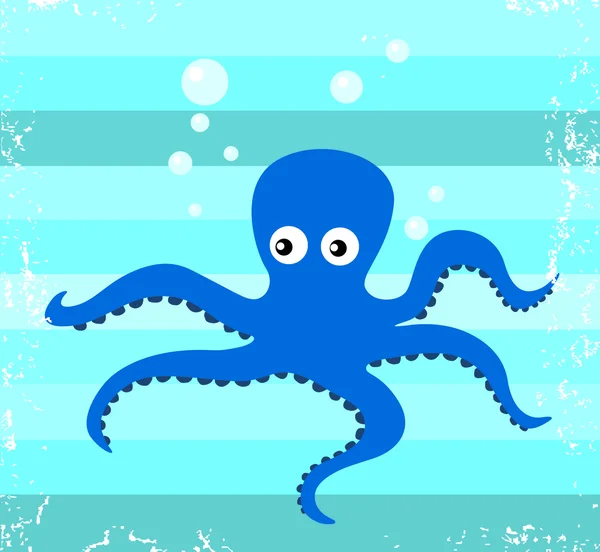 Cartoon Octopus — Stock Vector