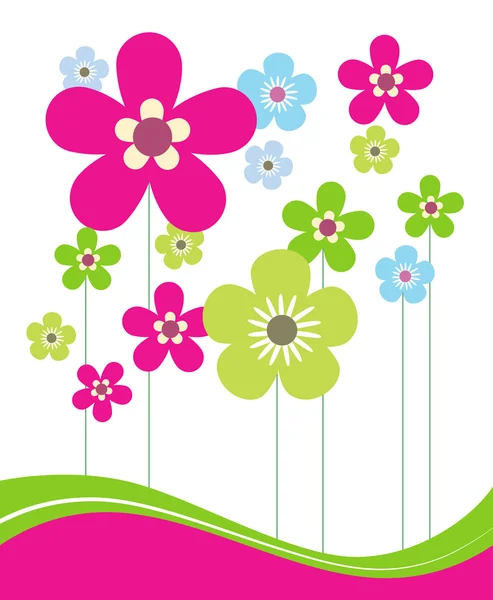 Card with Flowers — Stock Vector