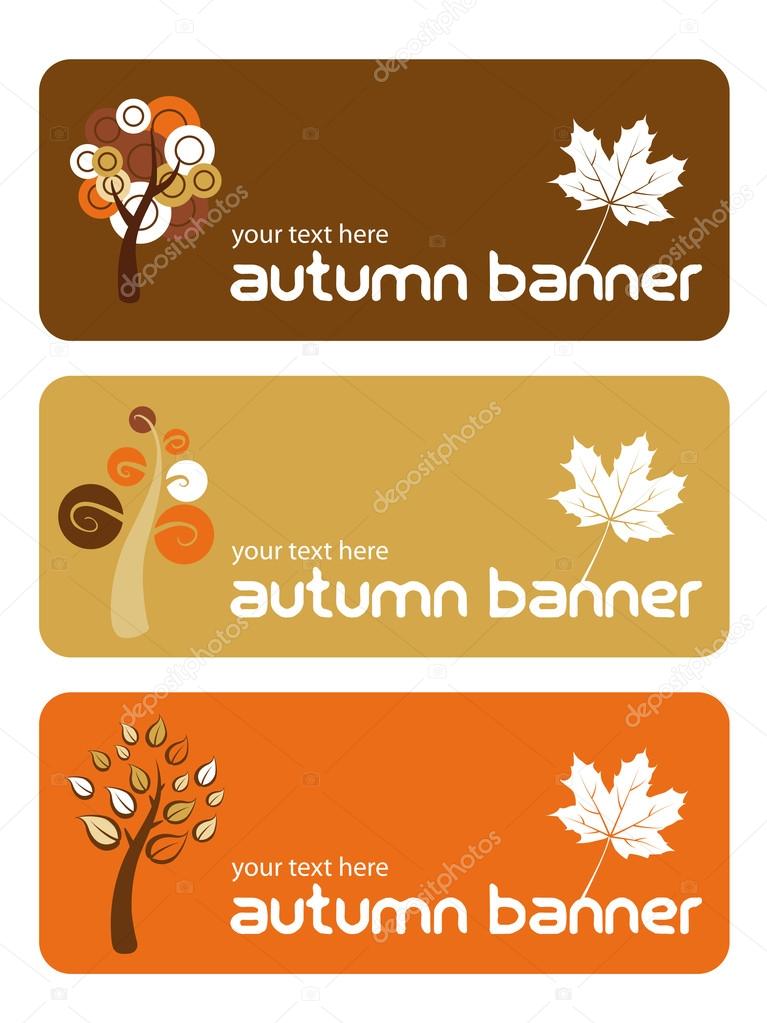 Three Autumn Banners