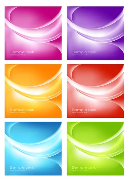 Six milieux colorés — Image vectorielle