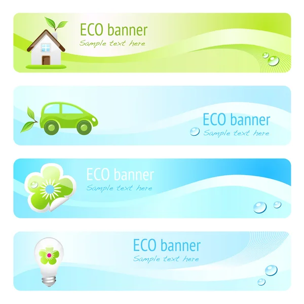 Bannere eco — Vector de stoc