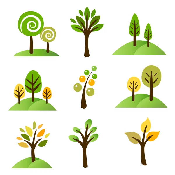 Collection of trees — Stock Vector