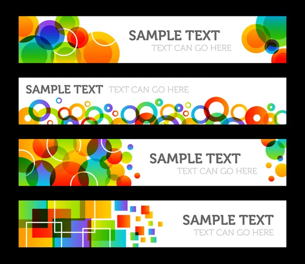 Vier regenboog banners — Stockvector