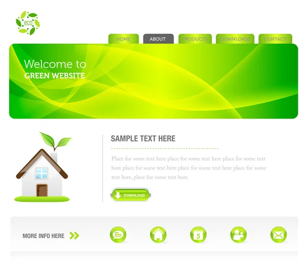 Site Eco Green — Image vectorielle