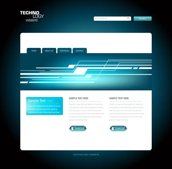 Technology website — Stock Vector