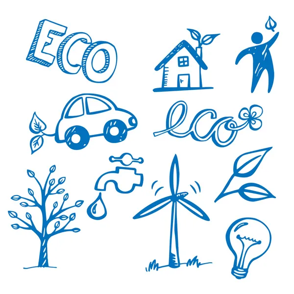 Eco doodles — Vector de stoc