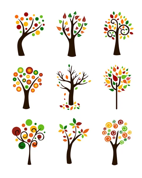 Árboles de otoño — Vector de stock