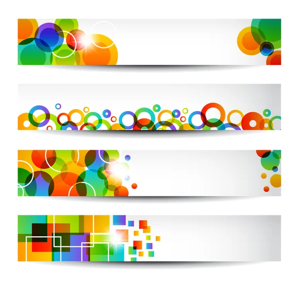 Rainbow Banners — Stock Vector