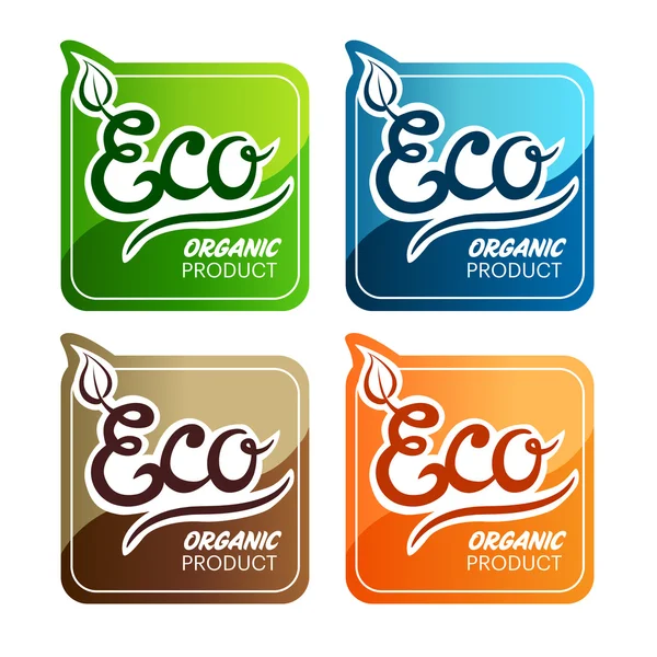 Eco Labels — Stock Vector