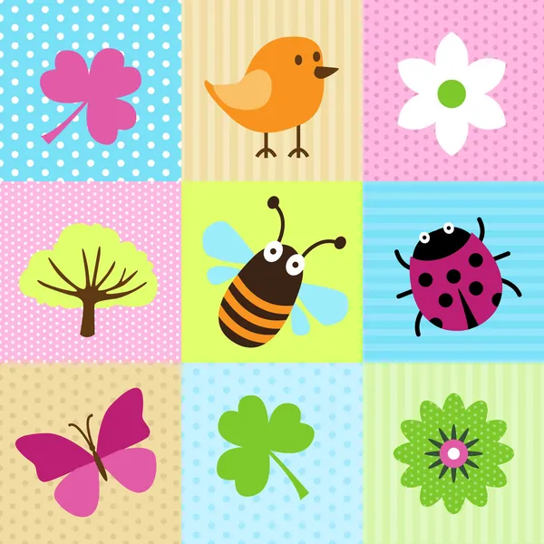 Spring Cartoons — Stock Vector