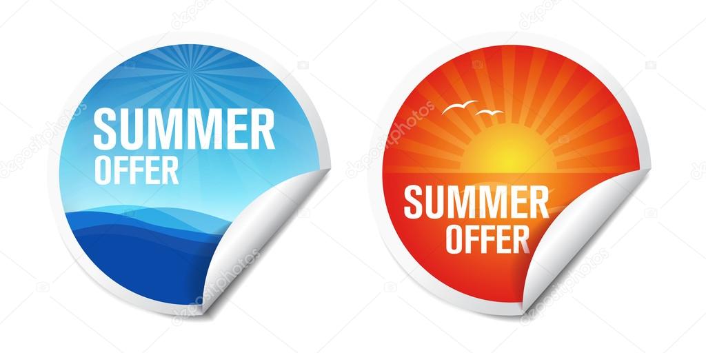 Summer Offer Stickers
