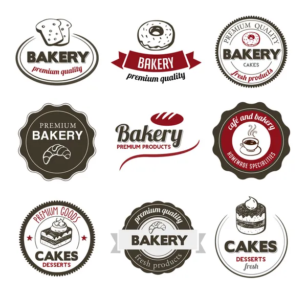 Badges de boulangerie — Image vectorielle