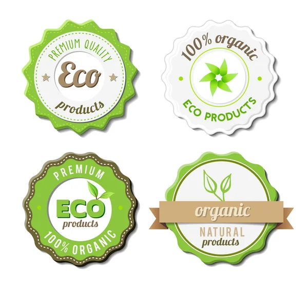 Eco Badges — Stock Vector