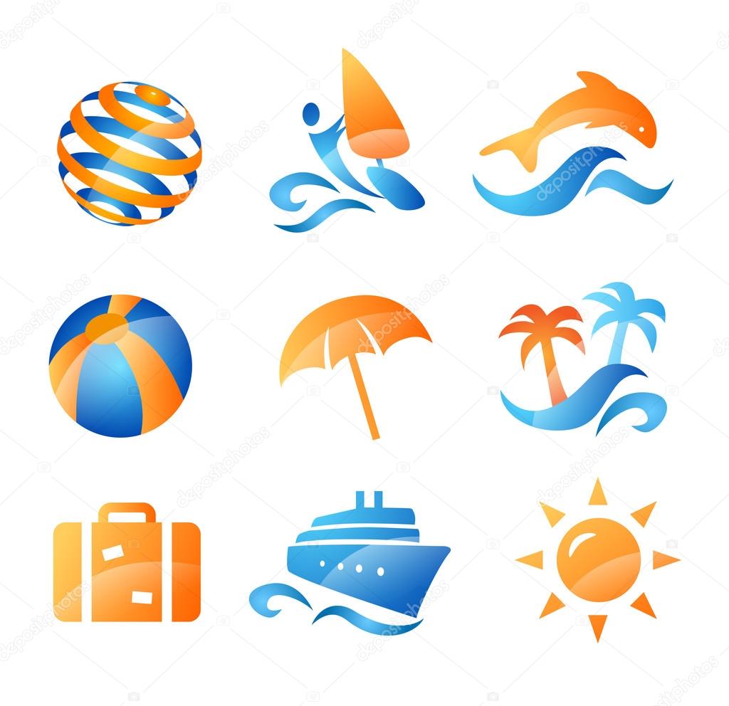 sea travel icons