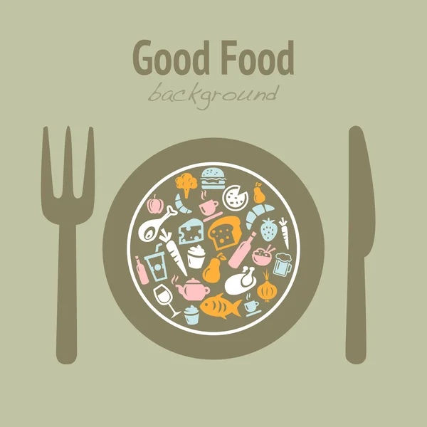 食品背景 — 图库矢量图片