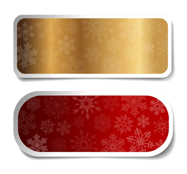 Winter etiketten - banners — Stockvector