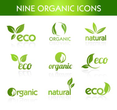 Green Organic Icons clipart