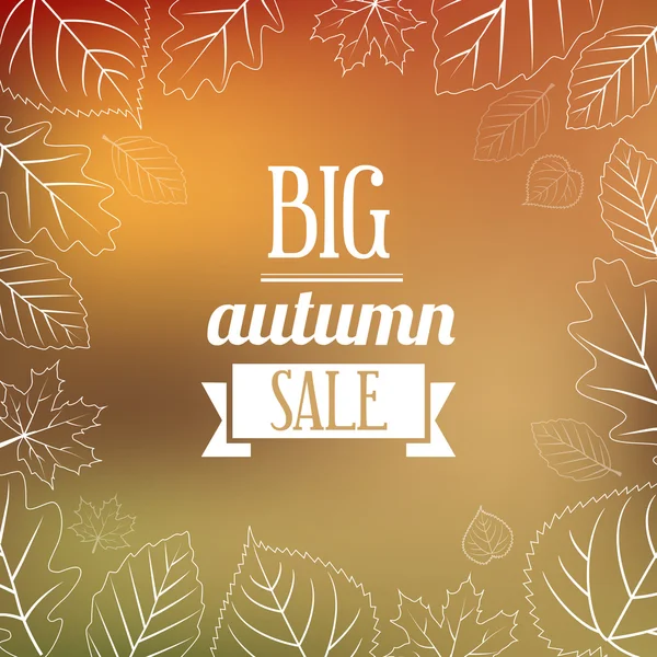 Autumn Sales Background — Stock Vector