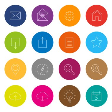 ince çizgiler simgeler düz tasarım