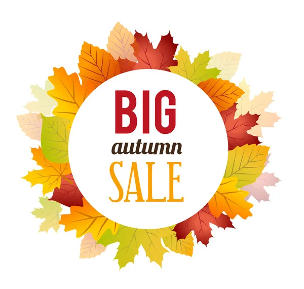 Autumn sales background — Stock Vector