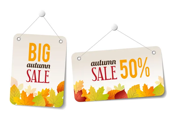 Autumn Sales Stickers - Labels — Stock Vector