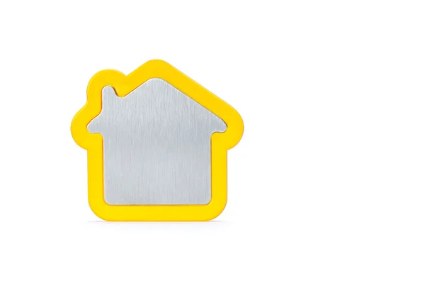 详细的房子图标被隔绝在白色背景上的插图。房子图标光泽 — 图库照片