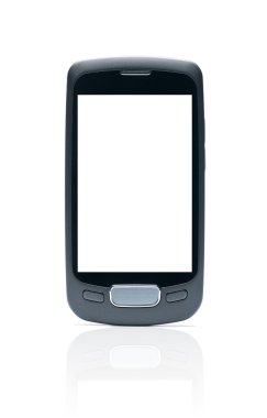 izole kırpma yolu ile beyaz arka plan üzerinde boş akıllı telefon
