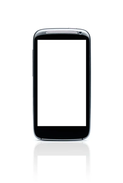 Порожній смартфон ізольований на білому тлі з відсічним контуром Ліцензійні Стокові Зображення