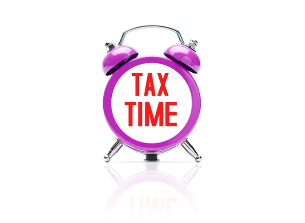 单词的闹钟税 time.tax 时间概念 — 图库照片