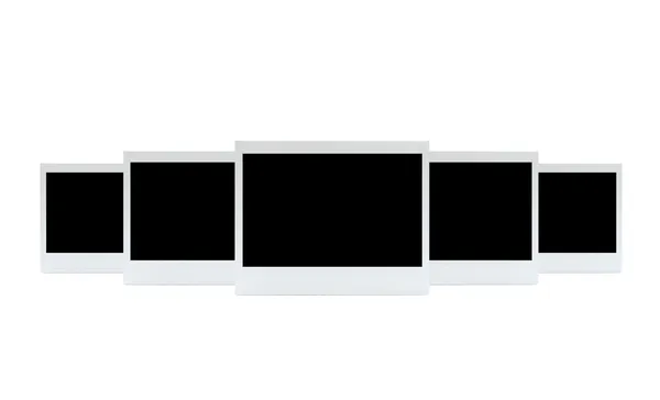 Instant foto stomme på vit bakgrund med urklippsbana Stockbild