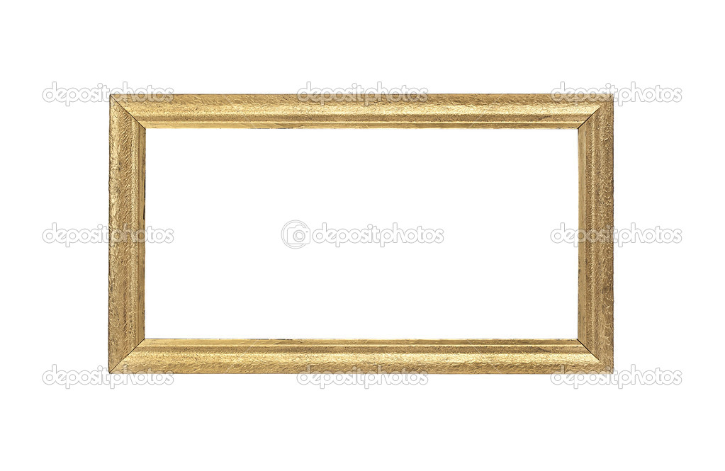 Gold frame isolated on the white background with clipping path