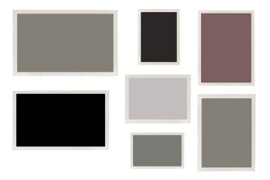 Beyaz arka plan üzerinde izole boş resim kümesi