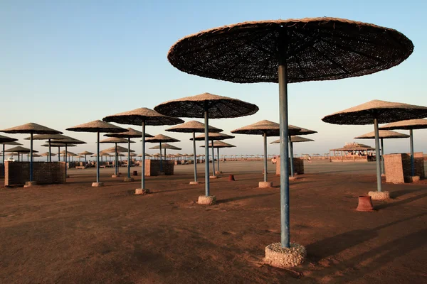 Sonnenschirme am Strand - Ägypten — Stockfoto
