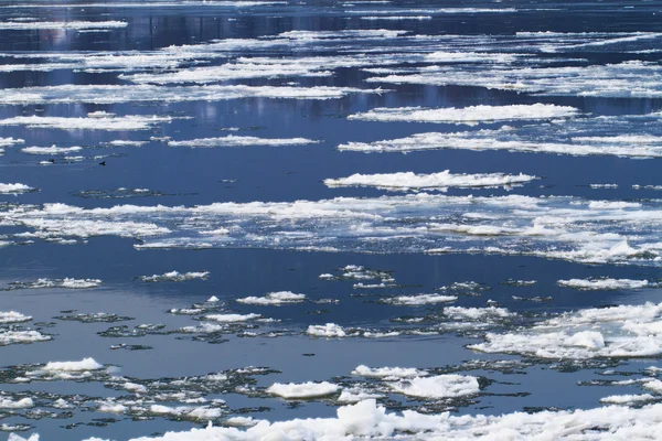 Замерзшая река зимой — стоковое фото