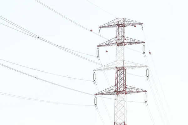 Detail of electricity pylon against — Stock Photo, Image