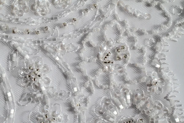 Detalhe do vestido de noiva — Fotografia de Stock