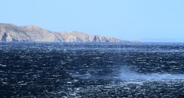 öfkeli dalgaları ile şiddetli deniz