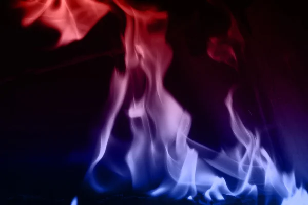 Blauwe en rode vlam — Stockfoto