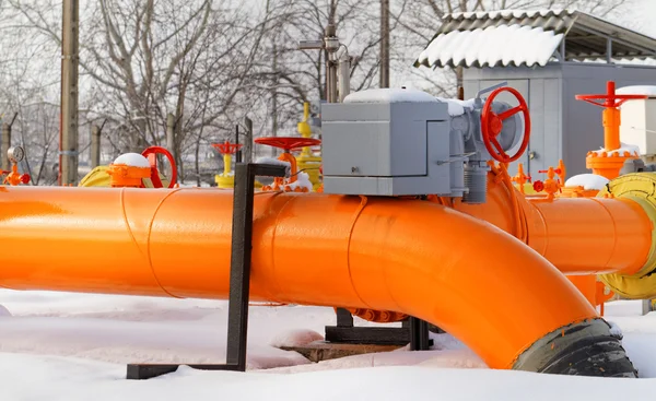 Orange gas pipe — Stock Photo, Image