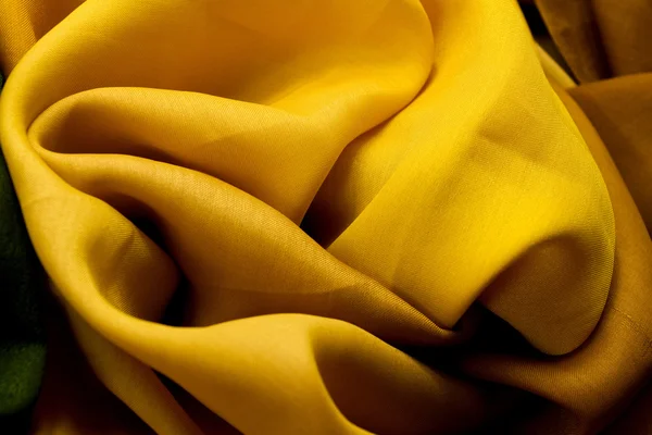 Golden satin textile — Stock Photo, Image